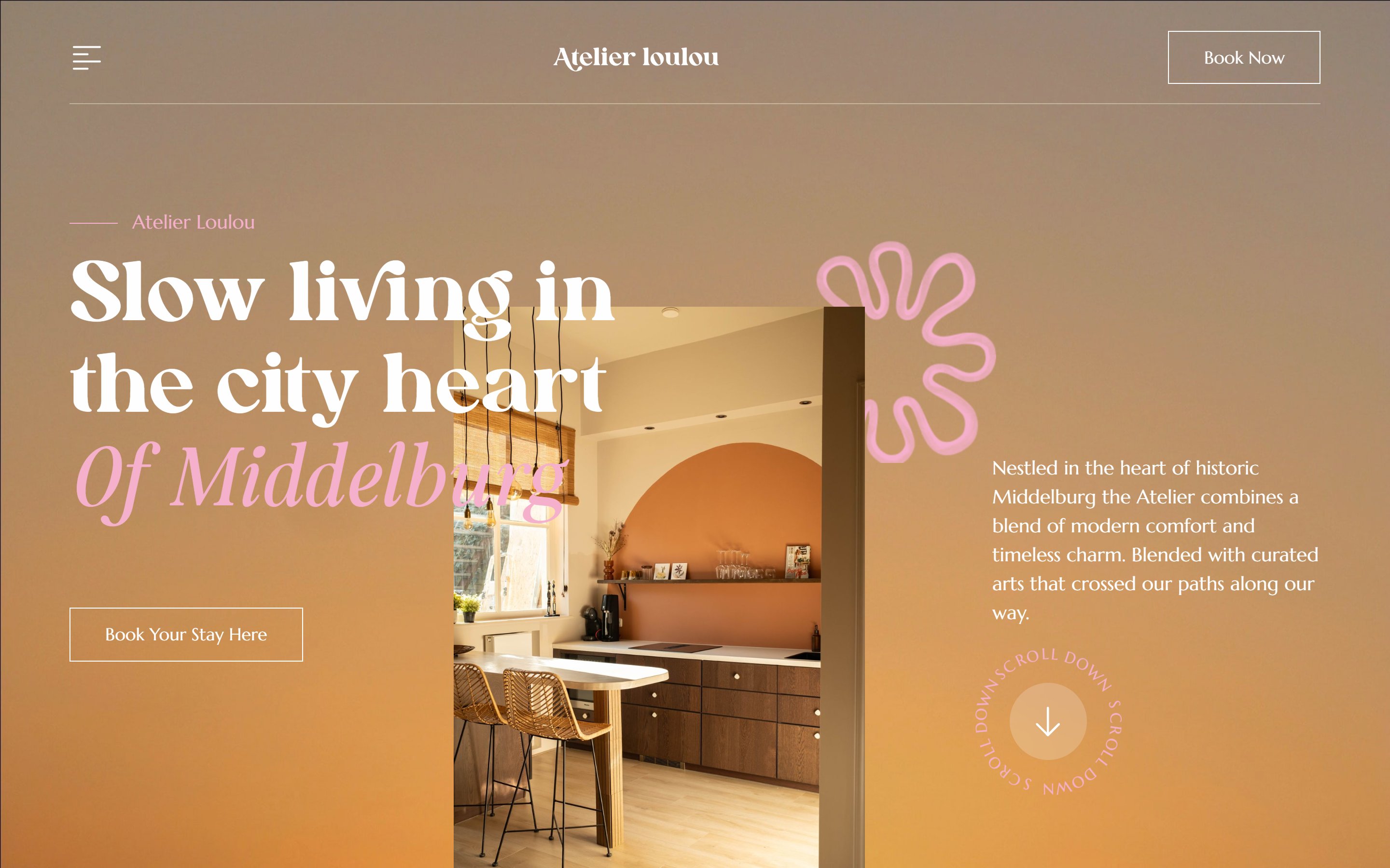 Atelier Loulou — short-term rental in Middelburg website screenshot